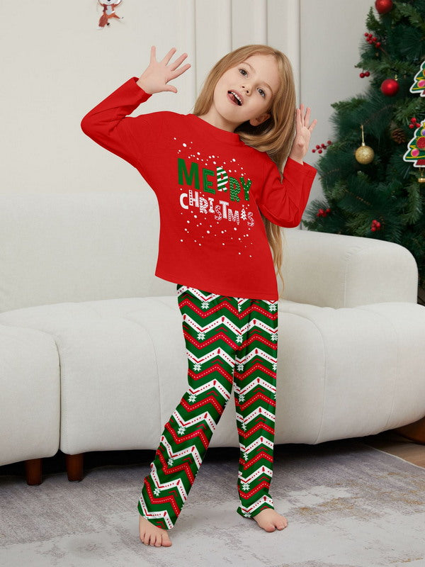 Matching Merry Christmas Print Cozy and Festive Christmas Pajamas for the Whole Family