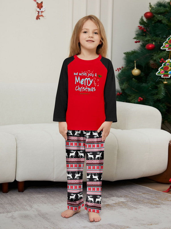 Matching Merry Christmas Reindeer Print Cozy and Festive Christmas Pajamas for the Whole Family