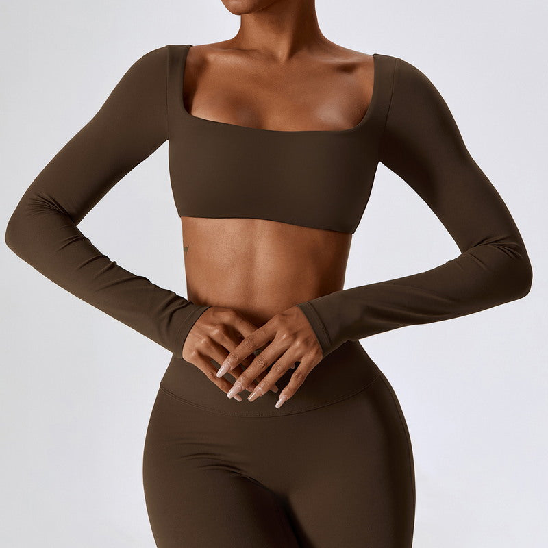 Modern  Active 2-Piece Long Sleeve Sports Top and Leggings Set