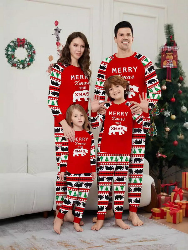 Matching Merry Christmas Print Cozy and Festive Christmas Pajamas for the Whole Family