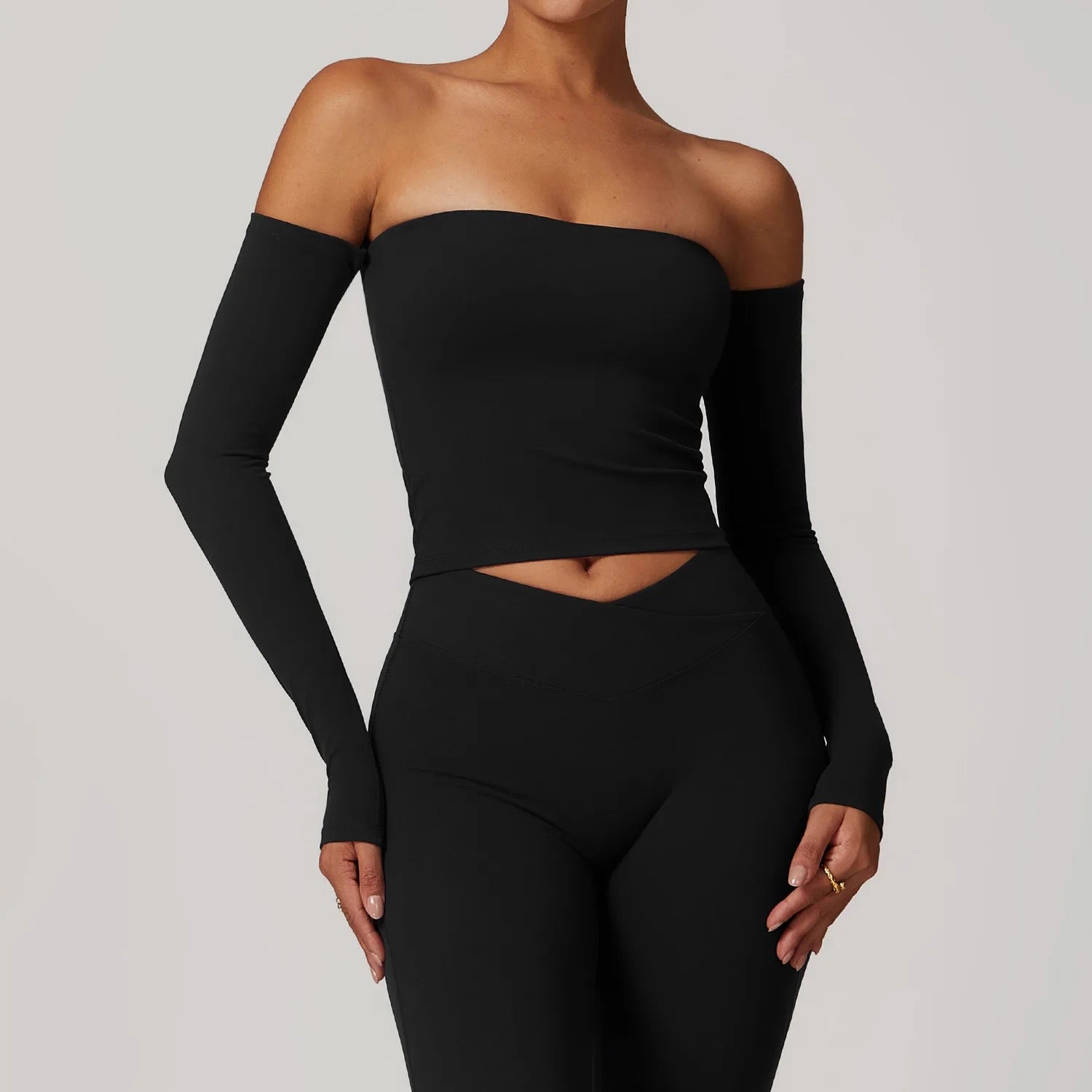 Seamless Zip-Up Long Sleeve Sports Top