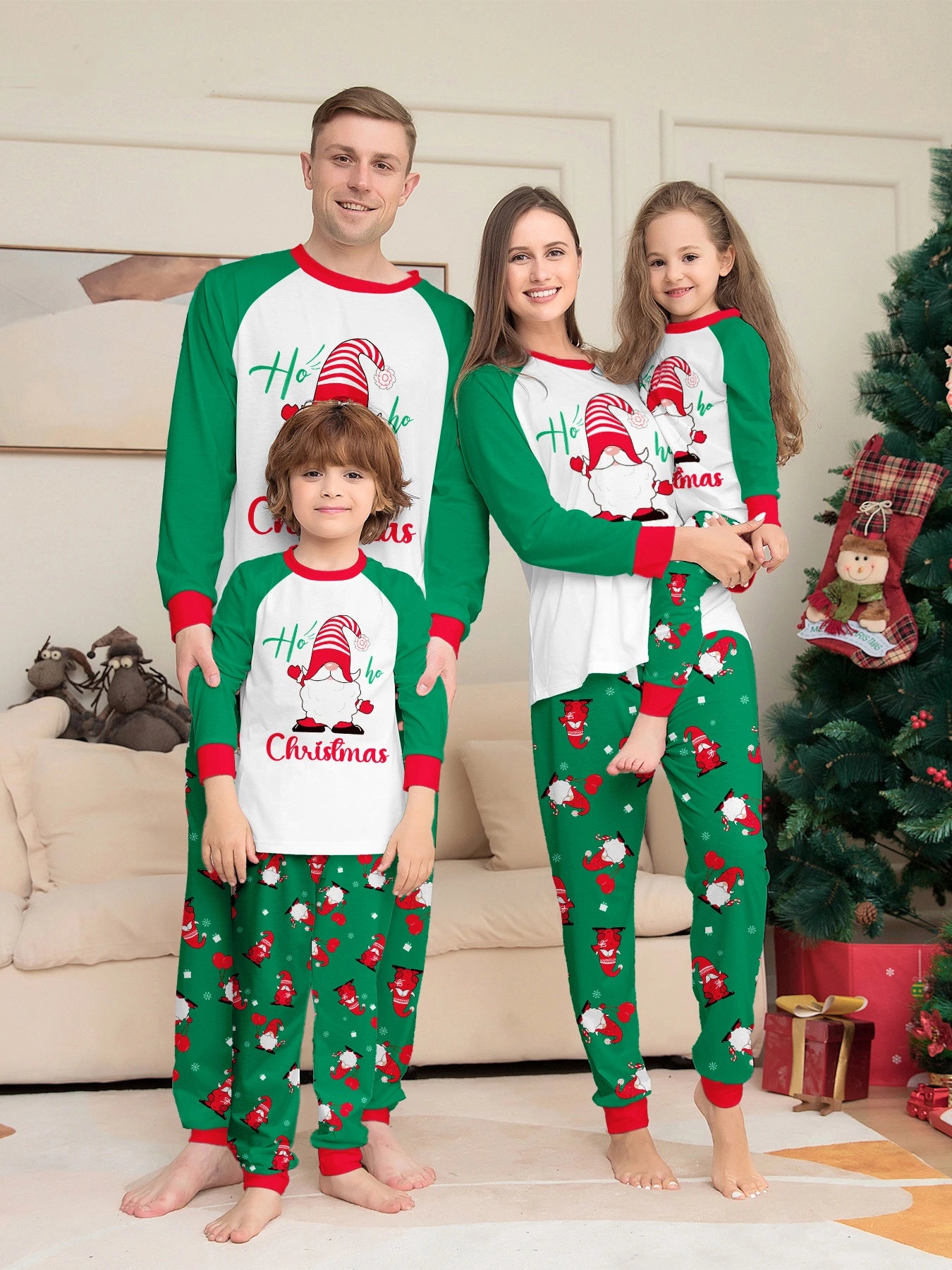 Matching Santa Claus Print Cozy and Festive Christmas Pajamas for the Whole Family