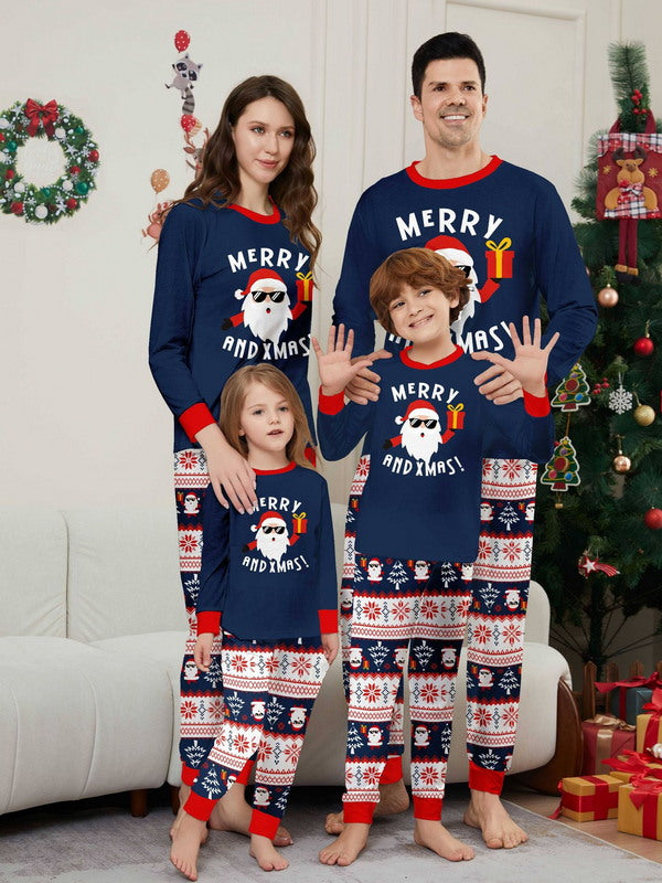 Matching Merry Christmas Santa Print Cozy and Festive Christmas Pajamas for the Whole Family