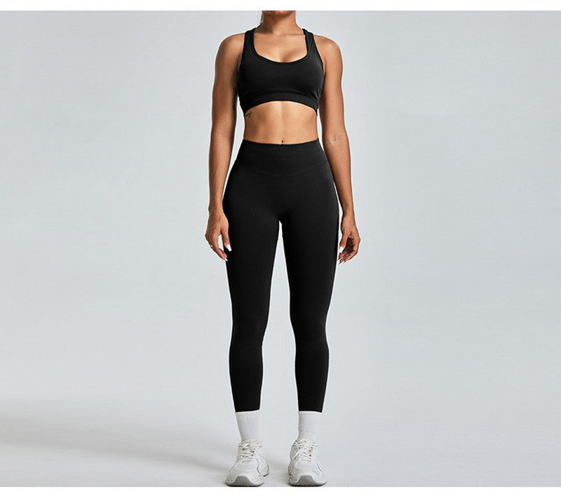 Yoga Sports Top and Leggings Set