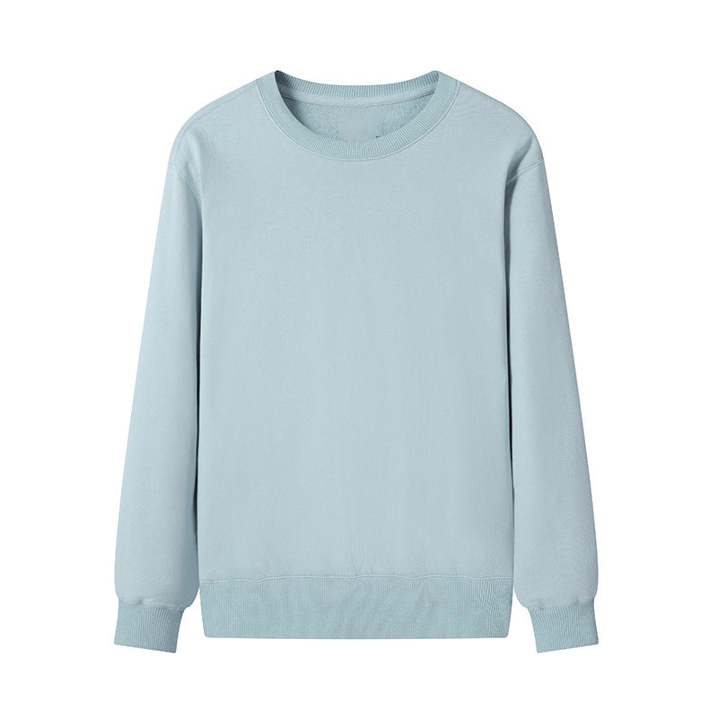 Solid Color 100% Cotton Crewneck Pullover