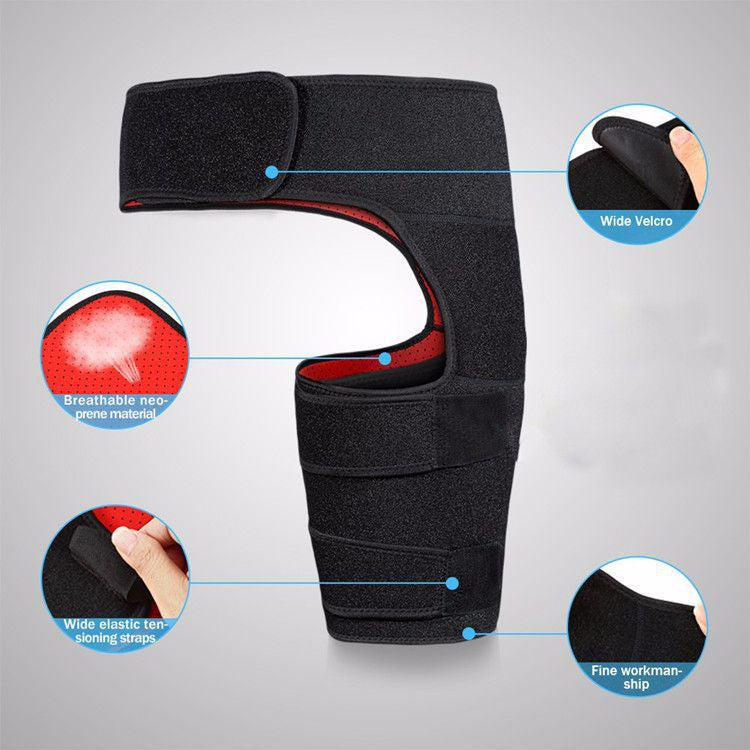 Modern Active Leg Warmer Groin Support Wrap Hip Joint Support Lumbar Groin Sacrum Pain Relief Strain Arthritis Protector Hip Thigh Guard