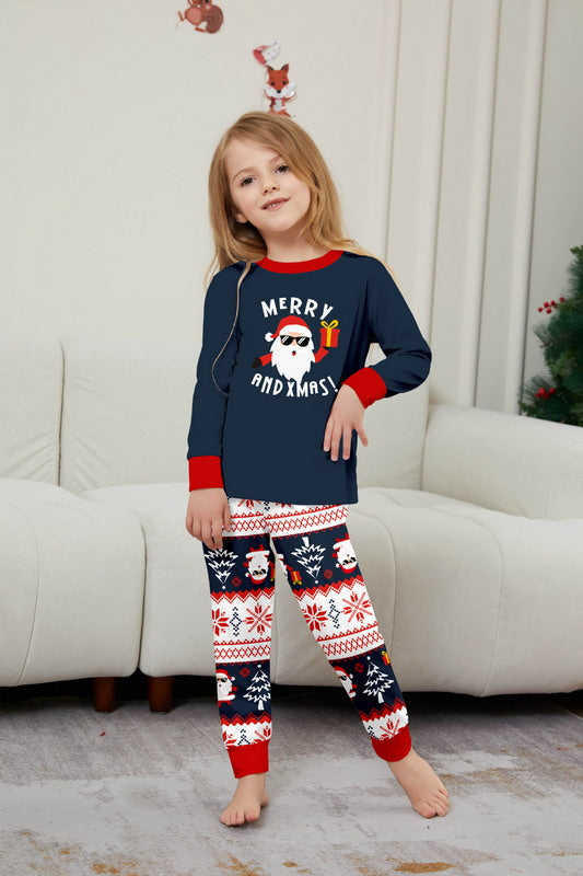 Matching Merry Christmas Santa Print Cozy and Festive Christmas Pajamas for the Whole Family