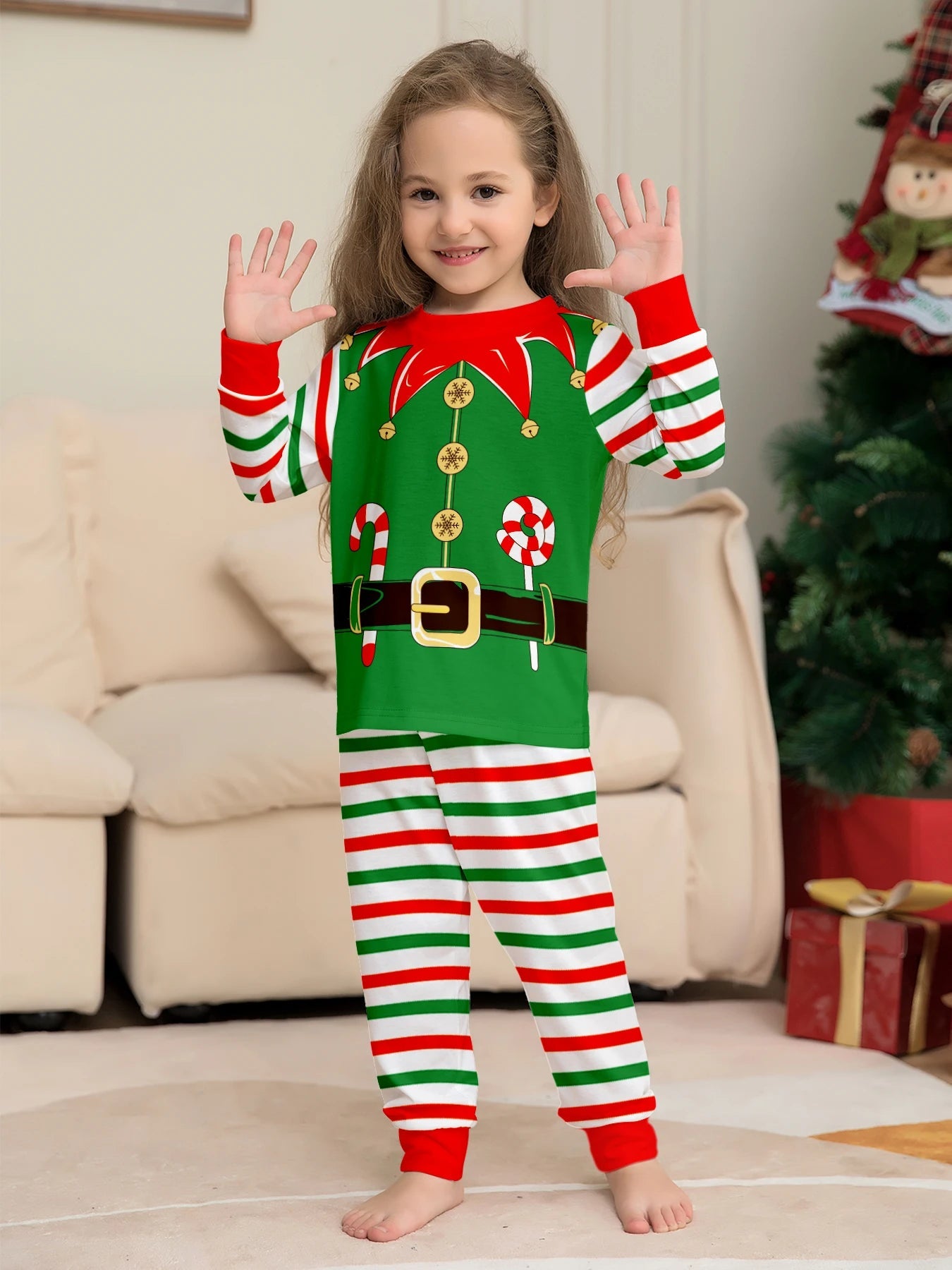 Matching Elf Cozy and Festive Christmas Pajamas for the Whole Family