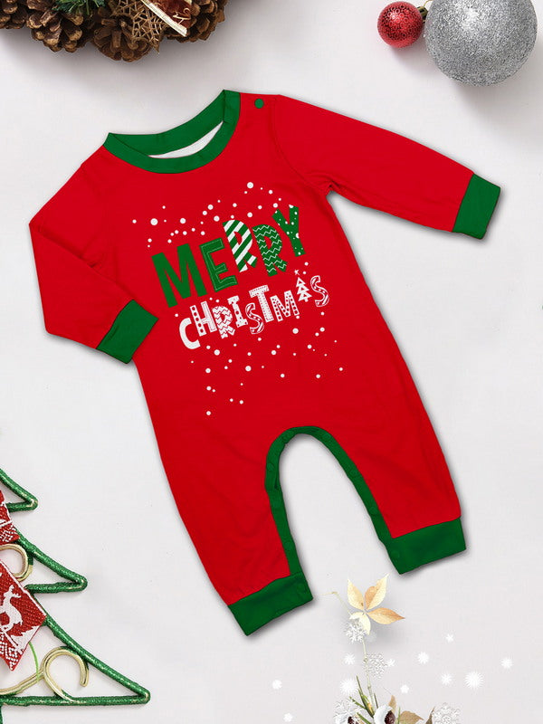 Matching Merry Christmas Print Cozy and Festive Christmas Pajamas for the Whole Family