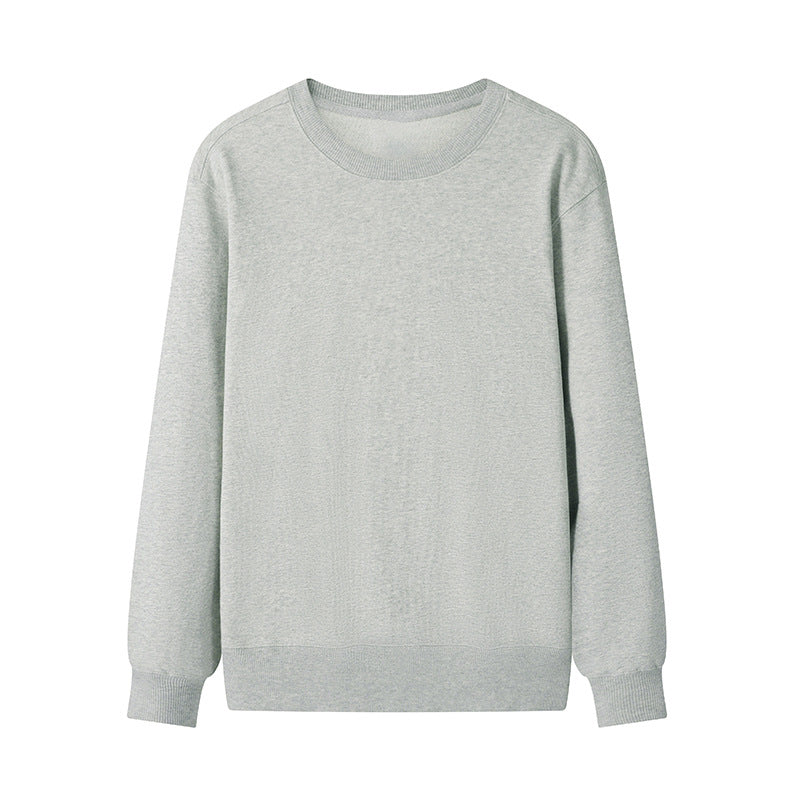 Solid Color 100% Cotton Crewneck Pullover