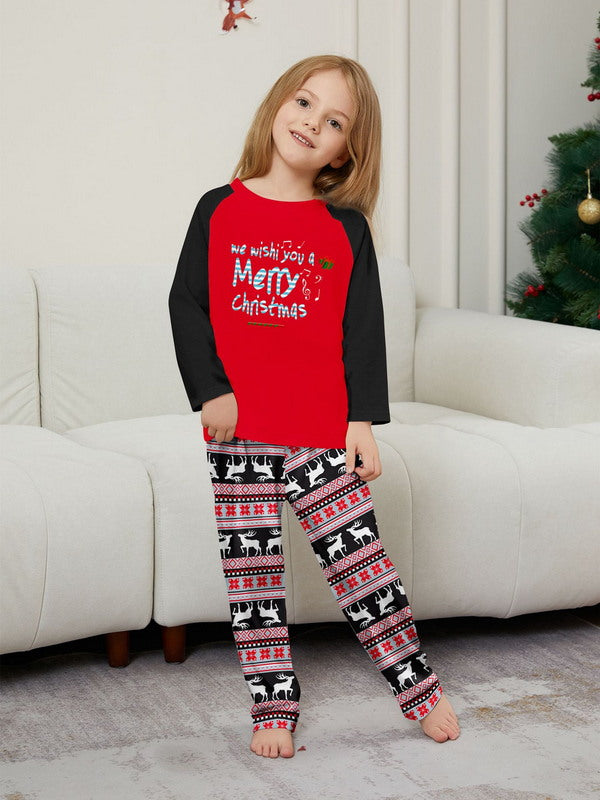 Matching Merry Christmas Reindeer Print Cozy and Festive Christmas Pajamas for the Whole Family