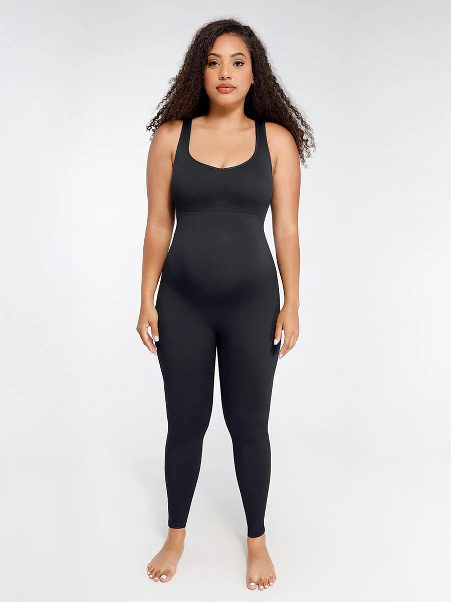 Modern Active Seamless Eco-friendly🌿 Back Lifting Abdominal Support Maternity Catsuit Jumpsuit