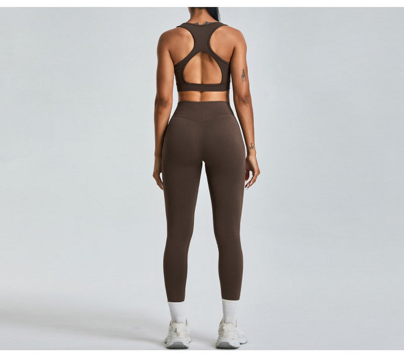 Yoga Sports Top and Leggings Set