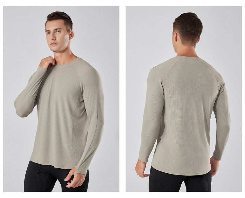 Men’s Plain Quick Dry Long Sleeve Running Shirt