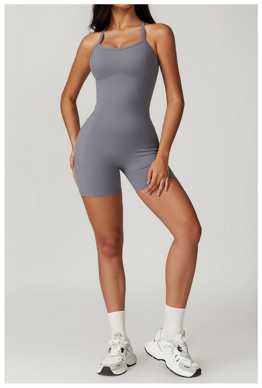 Modern Active Quick Dry Active Romper With Pockets