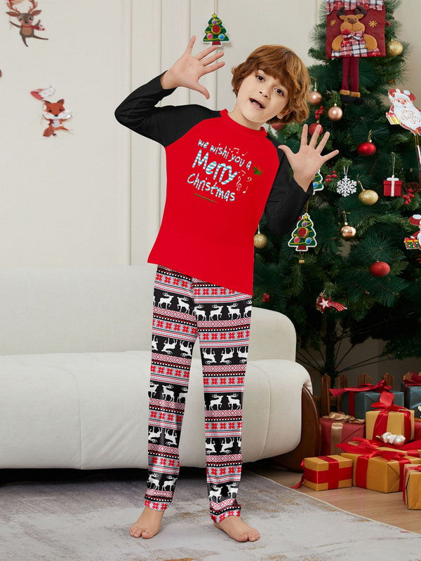 Matching Merry Christmas Reindeer Print Cozy and Festive Christmas Pajamas for the Whole Family