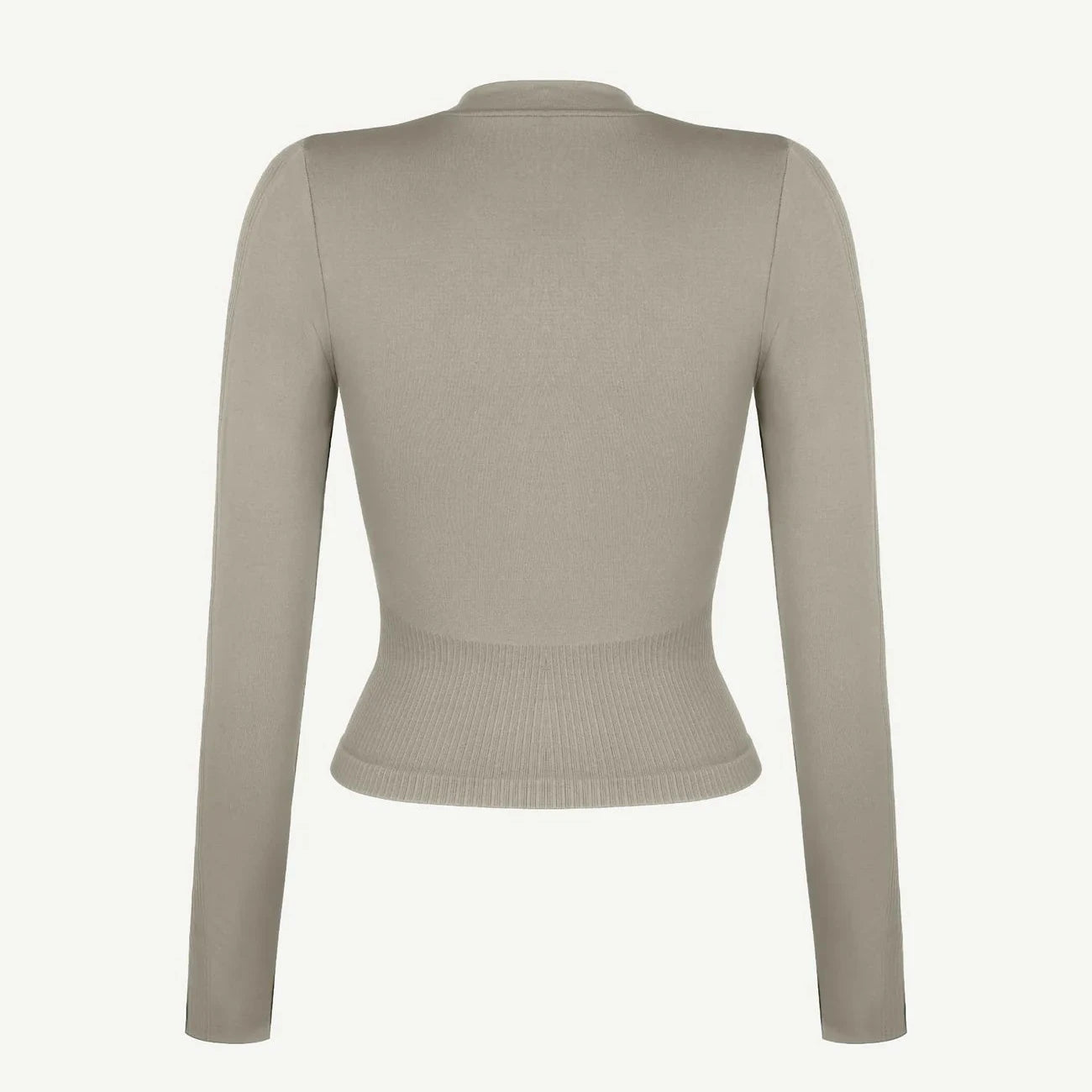Seamless Full Zipper Running Top