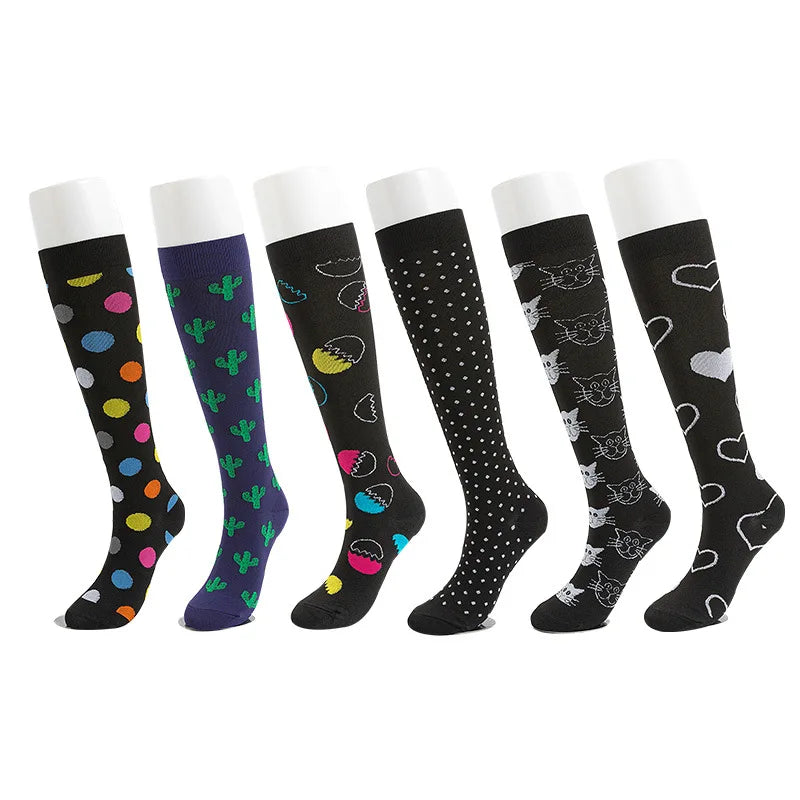 Pack of 5 PrecisionFit Elite Compression Socks: Unisex Performance Running Gear for Nurse, Sport and Fitness Enthusiasts-Modern Active