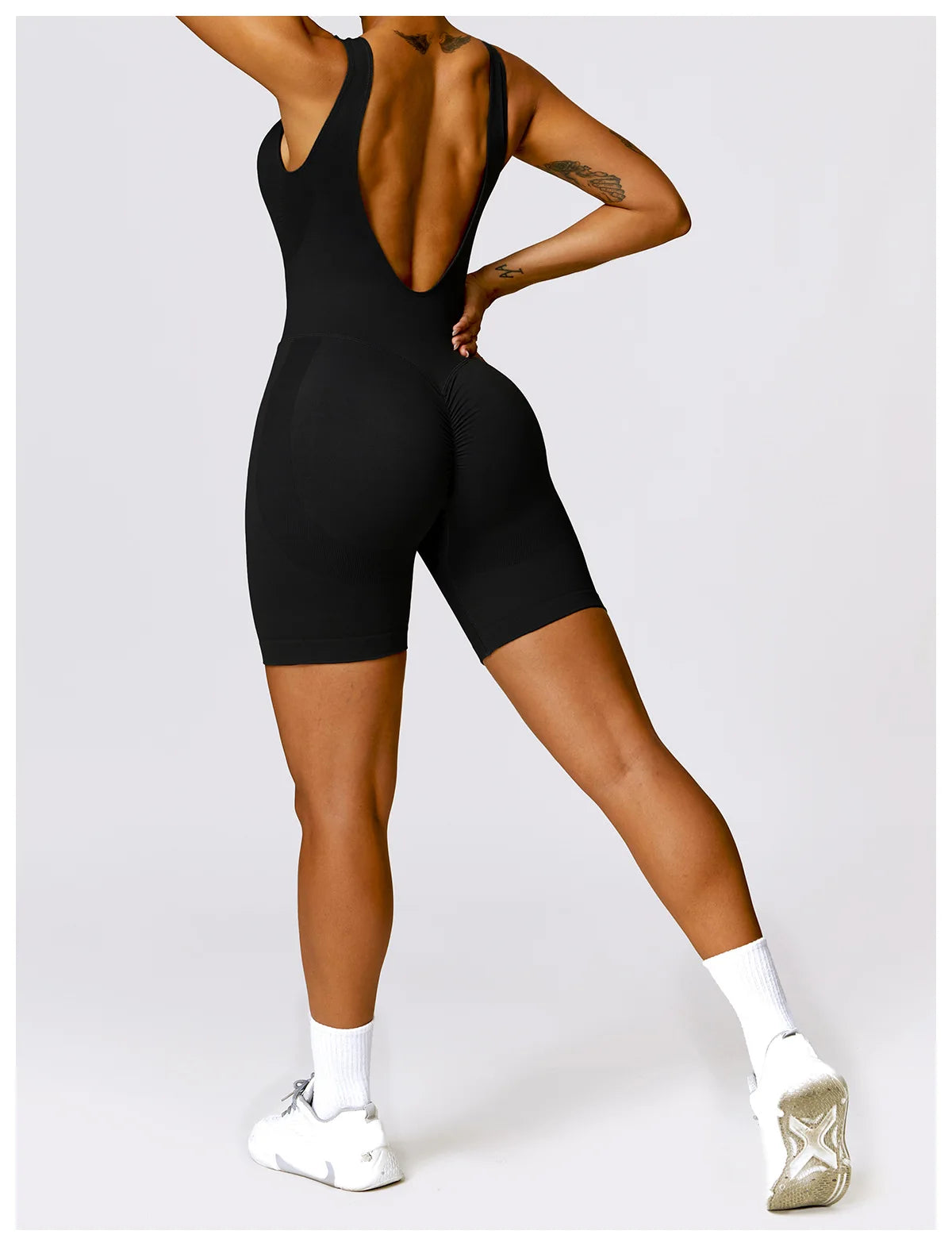 FlexiStretch Seamless Yoga Sleeveless Short Jumpsuit-Modern Active