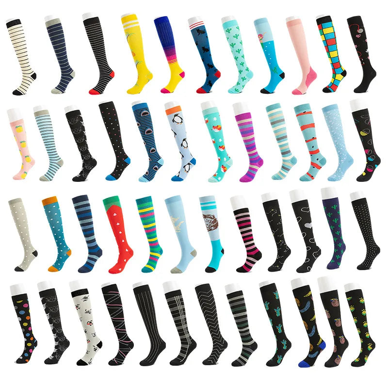 Pack of 5 PrecisionFit Elite Compression Socks: Unisex Performance Running Gear for Nurse, Sport and Fitness Enthusiasts-Modern Active