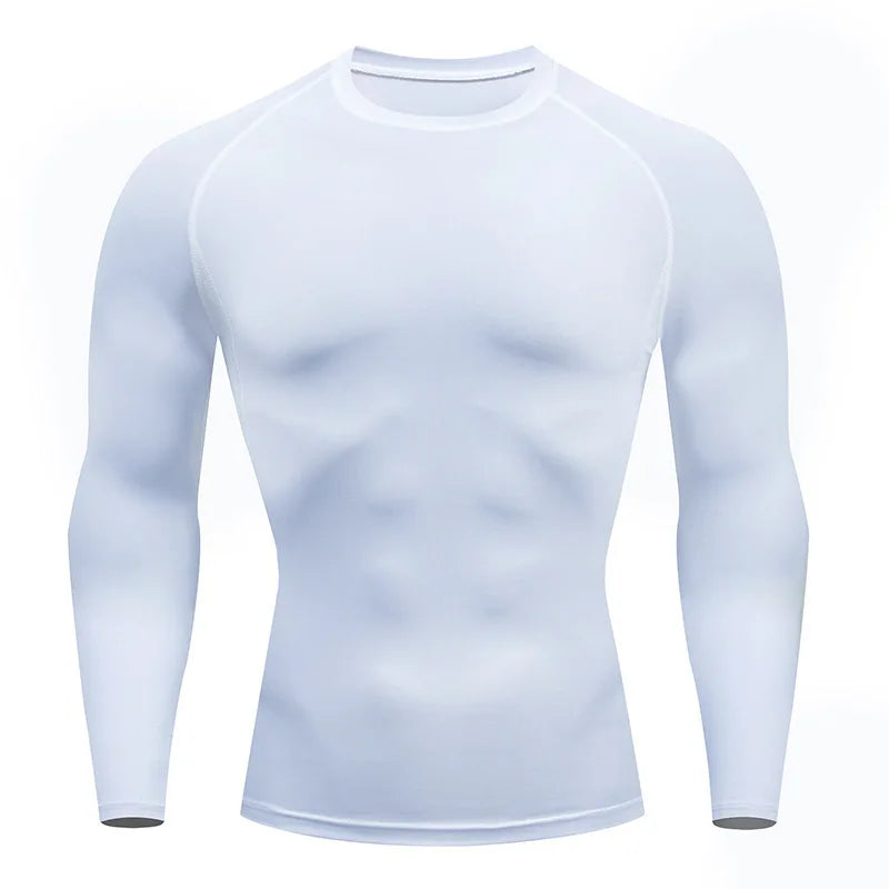 High-Elastic Quick Dry Compression Shirt - Long Sleeve Gym Fitness Top-Modern Active