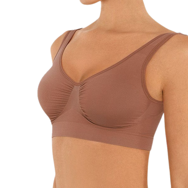 Seamless Shaping Support Bra with Wide Back