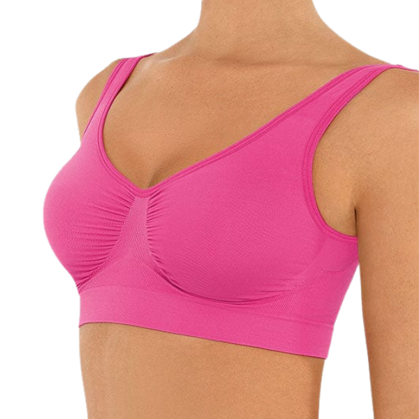 Seamless Shaping Support Bra with Wide Back