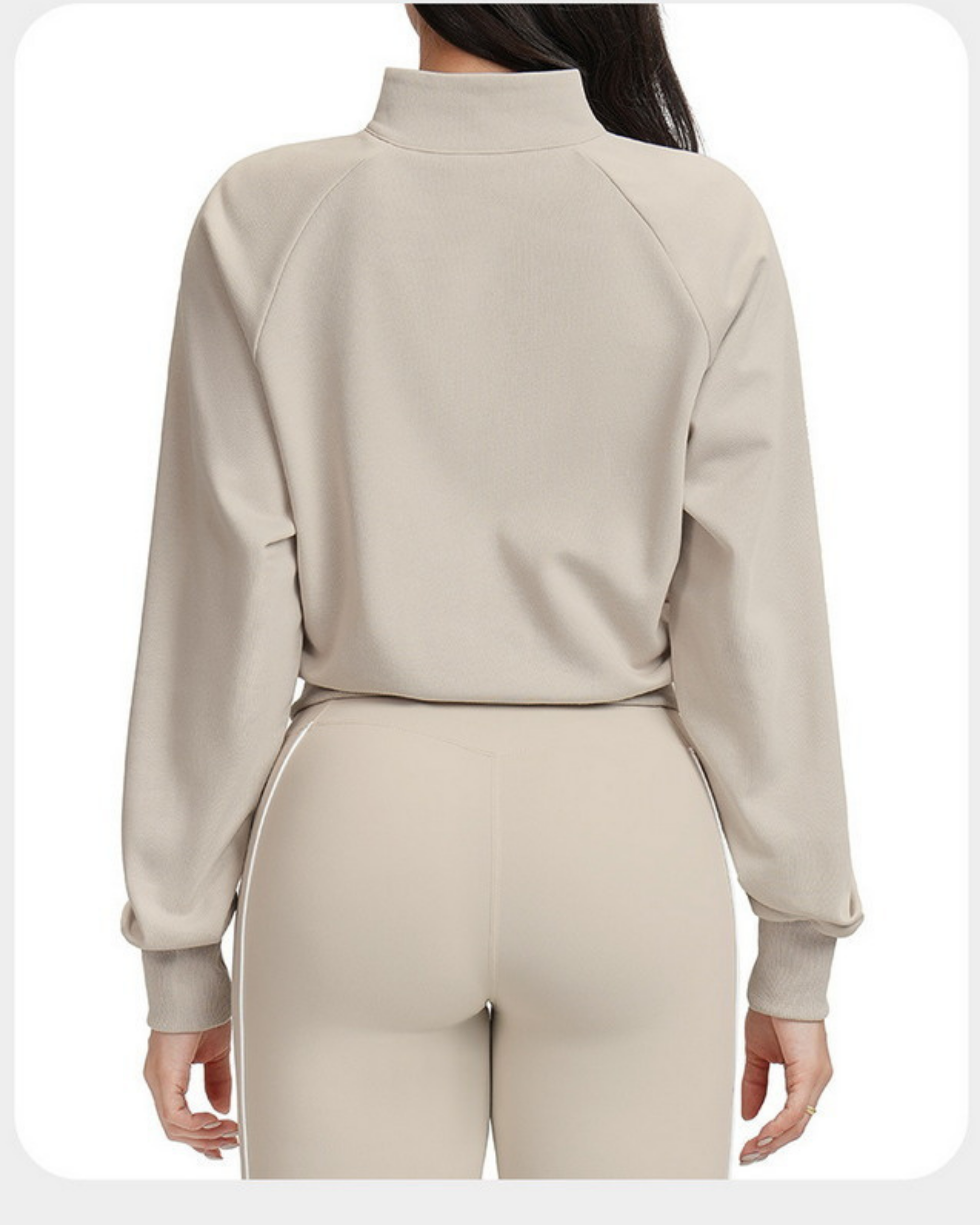 Modern Active Contour Zip-Up Lounge Set