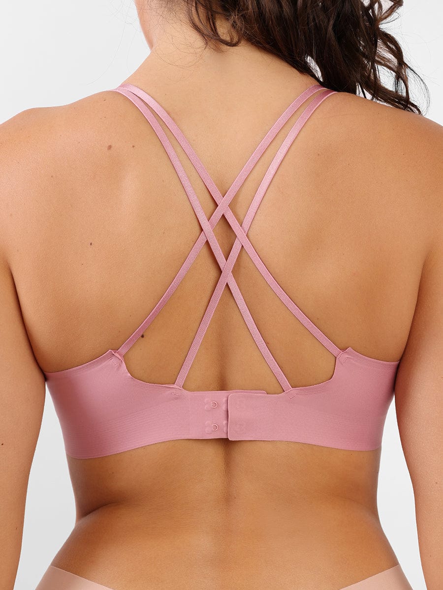 Sports Bra - Elegance Lift Seamless Crisscross Back Support And Push-up Bra