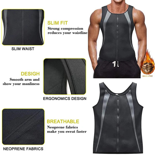 Modern Active Neoprene Sweat Body Compression Workout Tank Top Vest