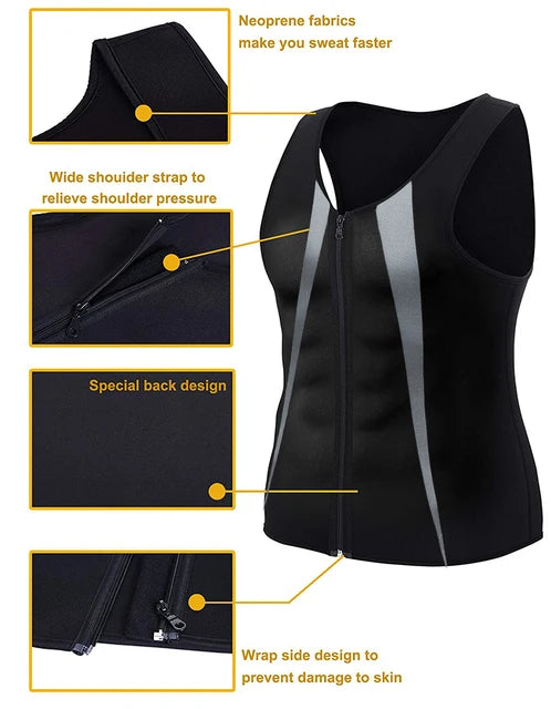 Modern Active Neoprene Sweat Body Compression Workout Tank Top Vest