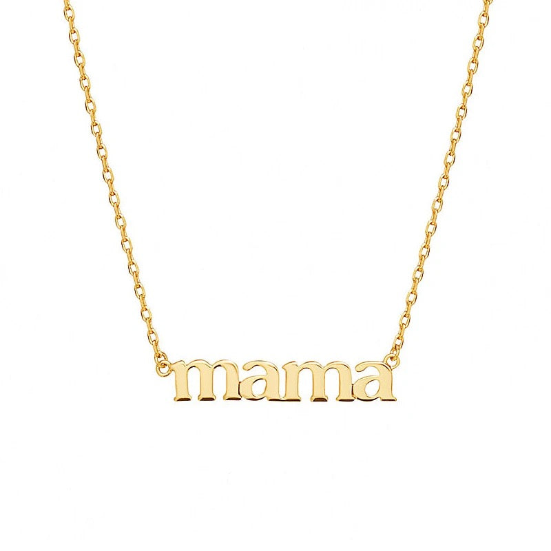 RadiantGold Signature Custom Name Personalized 10K 14K 18K Solid Yellow Gold Necklace-Modern Active