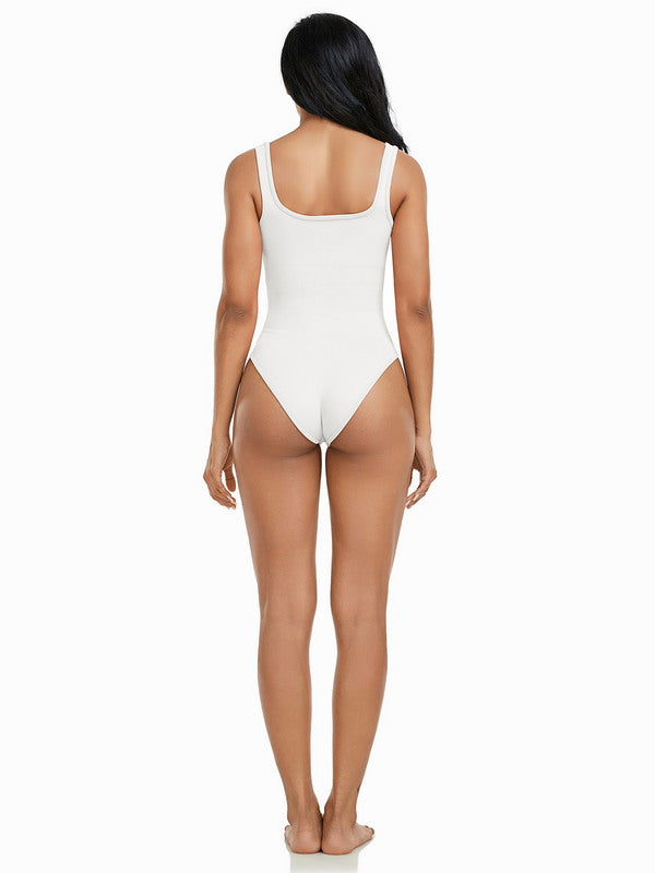 SereneChic Square Neck Yoga Bodysuit