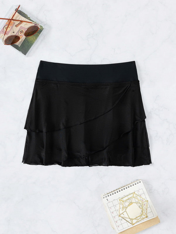 Sheer Chic Swim Skorts