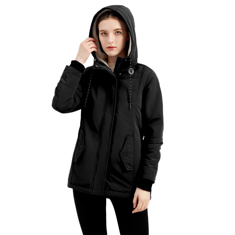 ArcticTrek Hooded Long Parka Fleece  Coat-Modern Active