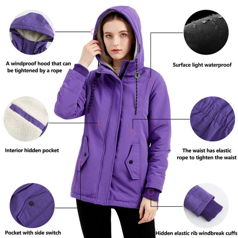 ArcticTrek Hooded Long Parka Fleece  Coat-Modern Active