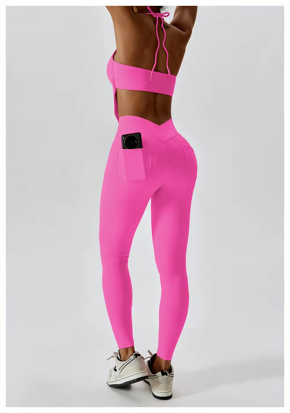 High Waist Chic: Two-Piece Activewear Vest Leggings Set-Modern Active