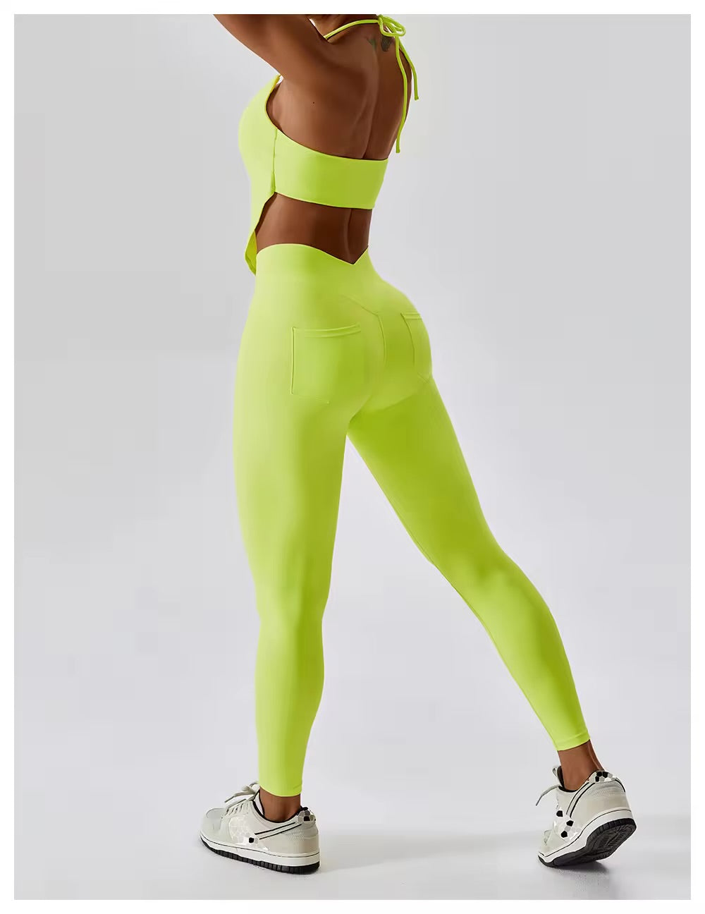 High Waist Chic: Two-Piece Activewear Vest Leggings Set-Modern Active