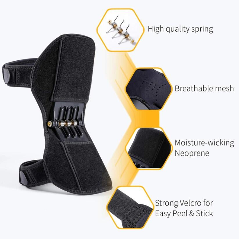 Modern Active Joint Support Knee Pads Breathable Power Lift Joint Support Bandage Knee Pad Power Knee Stabilizer Pads Spring Force Knee Booster