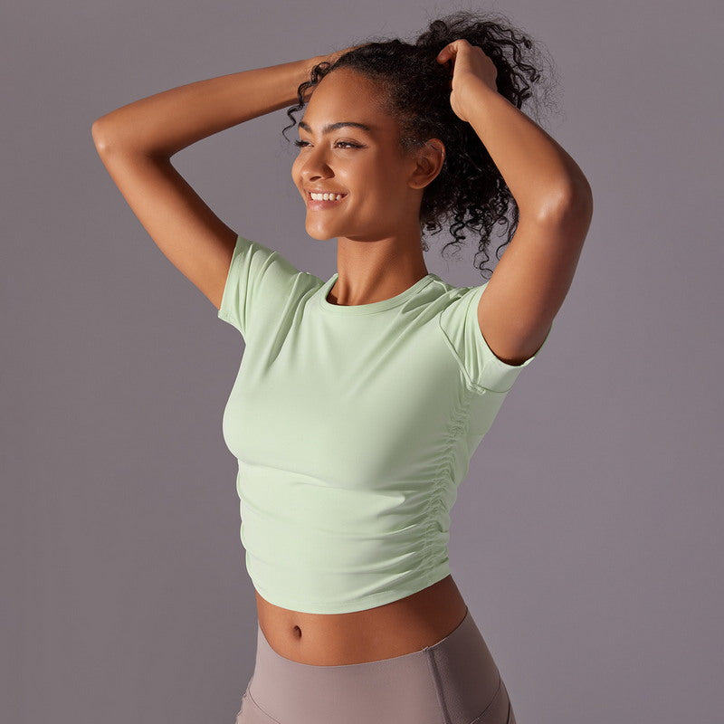 Modern Active Cropped Short Sleeve Top
