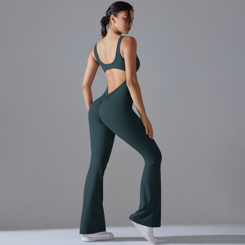 Scrunch Flare Seamless Jumpsuit