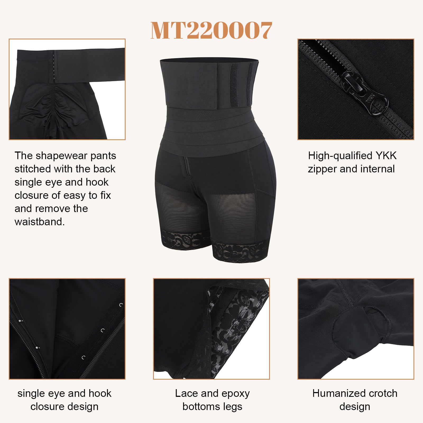 Modern Active Shapewear Pants with Rubber String Waist Trainer