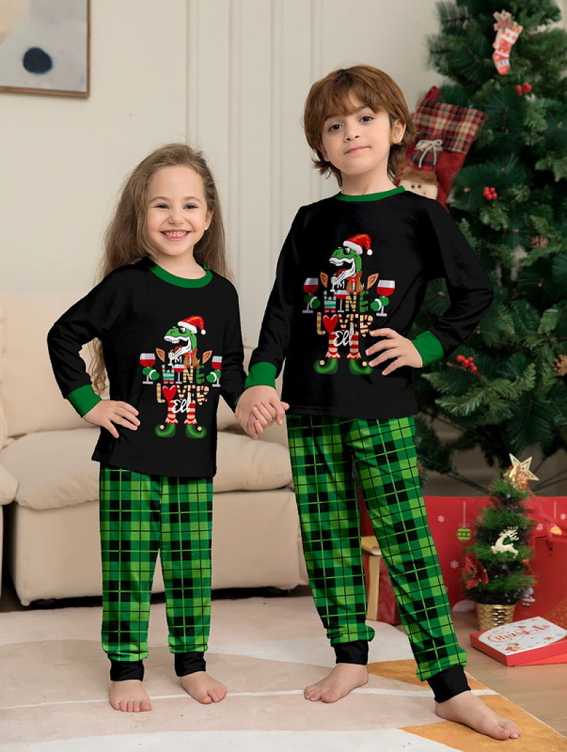 Nutcracker Green Plaid Family Christmas Pajama Set