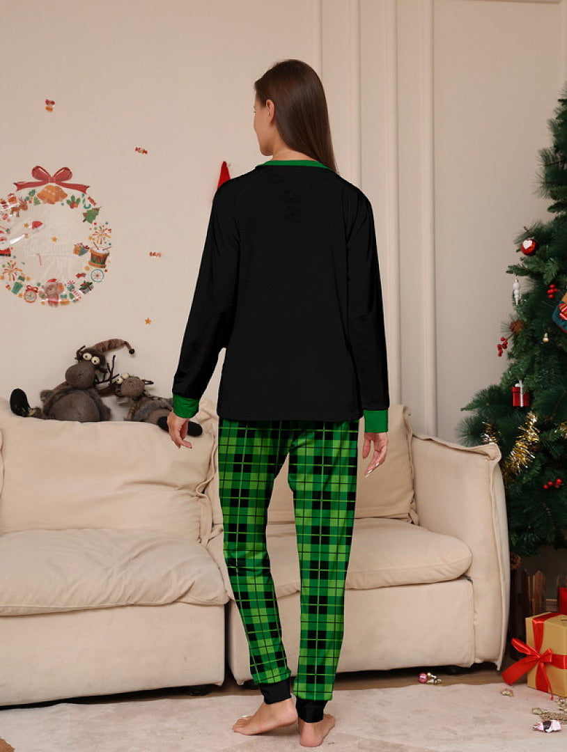 Nutcracker Green Plaid Family Christmas Pajama Set