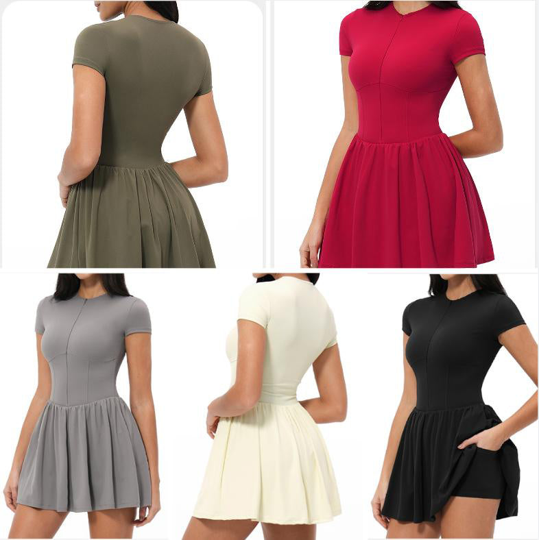 SerenePleat Tennis Dress
