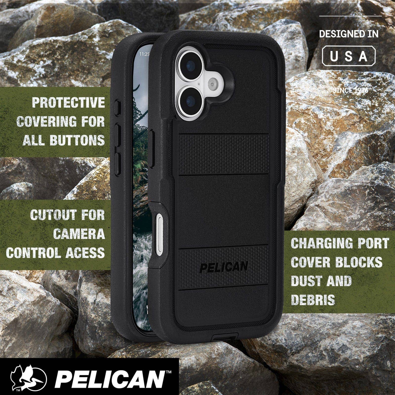 Pelican Voyager Black MagSafe - iPhone 17: Black