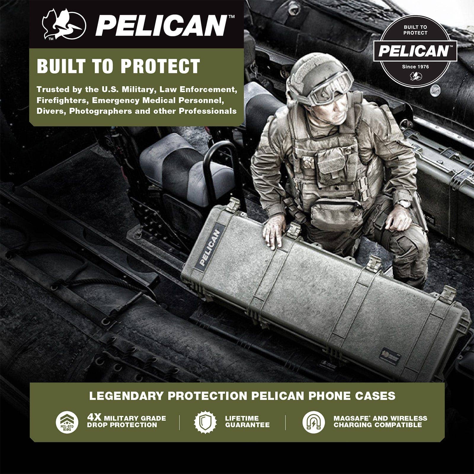 Pelican Protector Clear MagSafe w/ Stand - iPhone 17 Pro: Clear