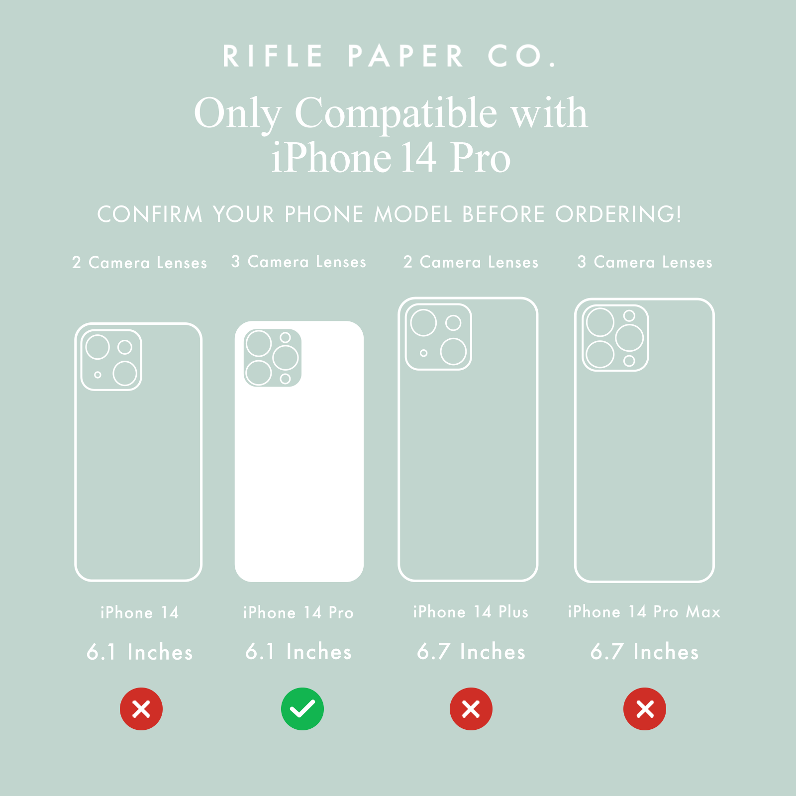 Rifle Paper Co. Willow - iPhone 14 Pro: Willow