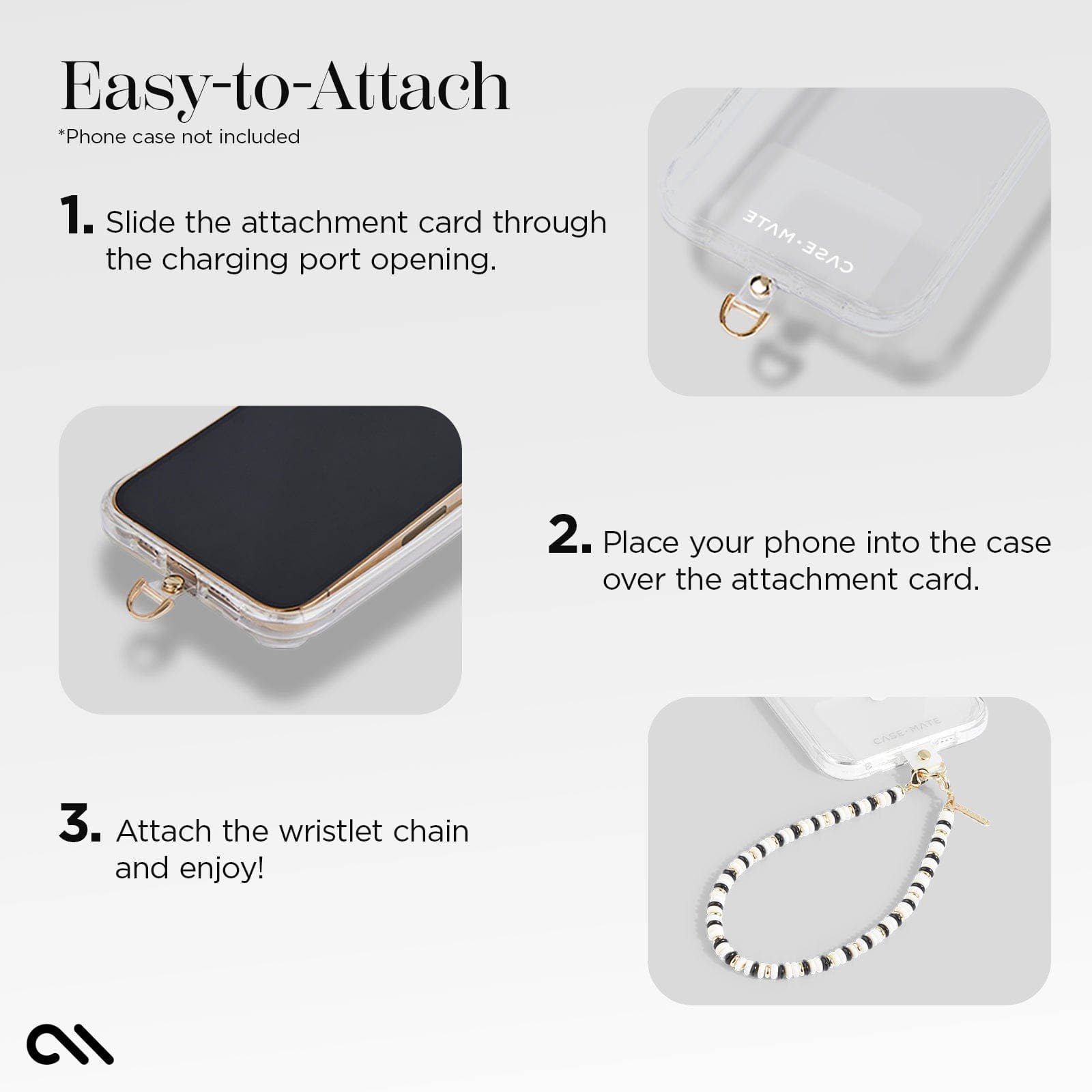 Ivory & Onyx Phone Charm: Ivory & Onyx