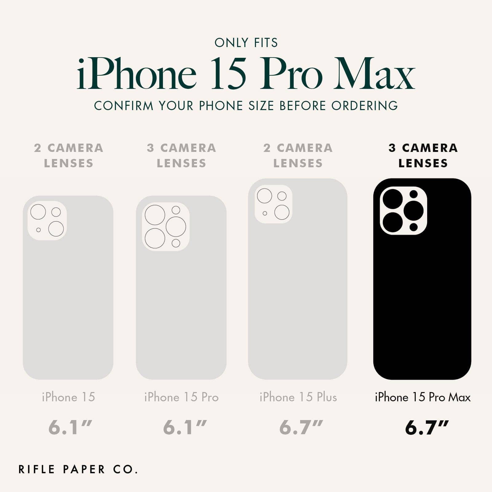 Rifle Paper Co. Petite Fleurs MagSafe - iPhone 15 Pro Max: Petite Fleurs